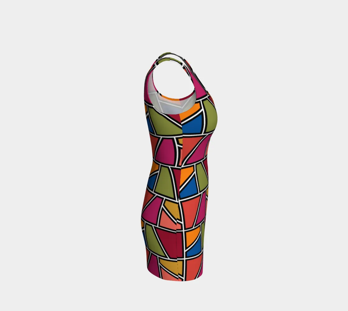 Painted Window Pane Bodycon Dress