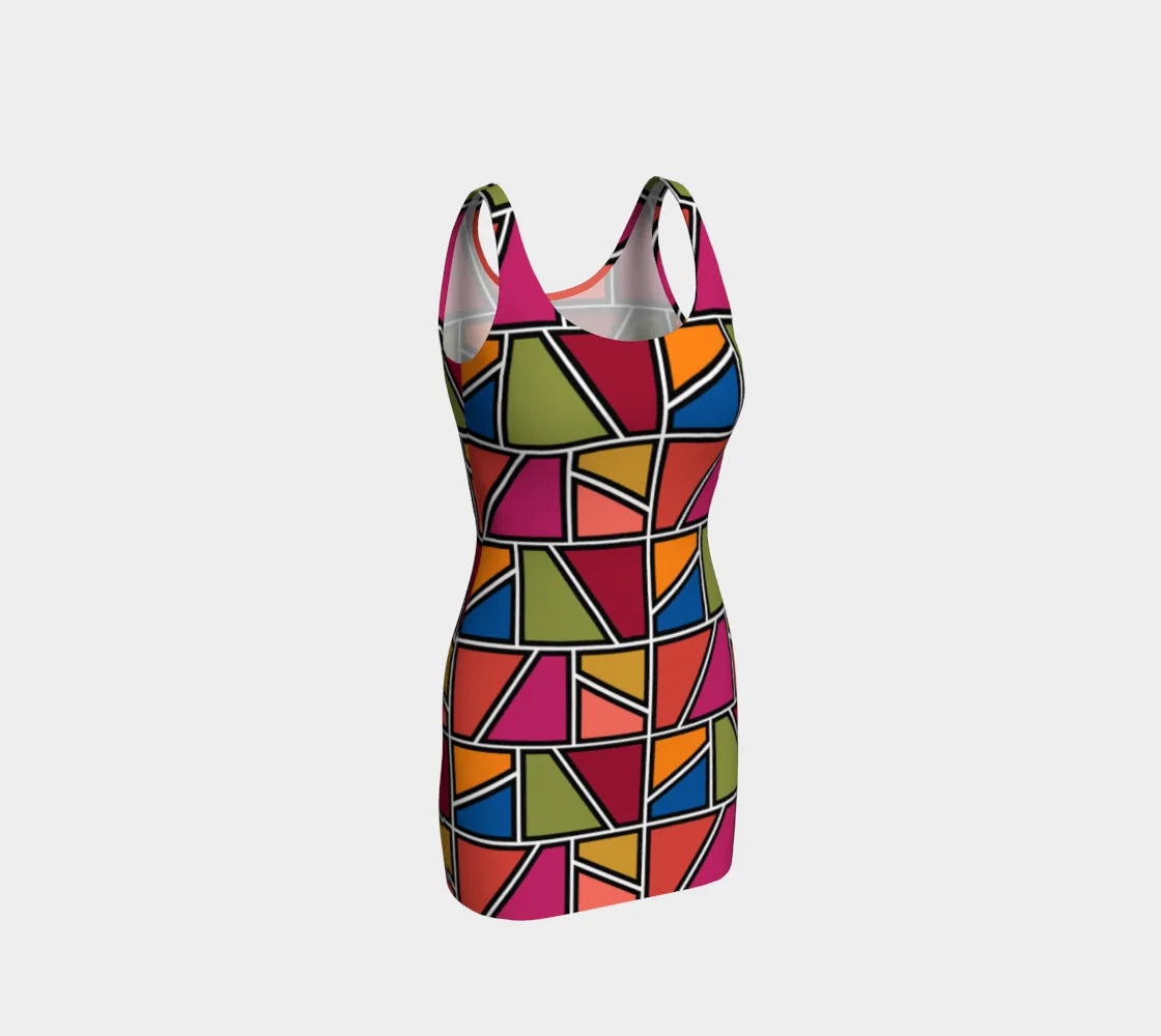Painted Window Pane Bodycon Dress