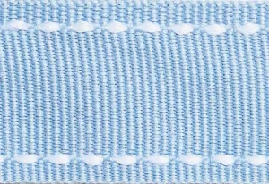 Pale Blue Saddle stitch Grosgrain Ribbon cut to 80CM (24 pieces)