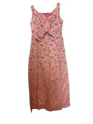 Pale pink/gold Silk Brocade Gown with Bow