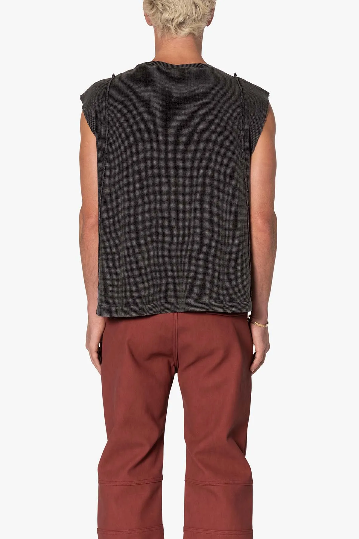Paneled Knit Tank - Vintage Black