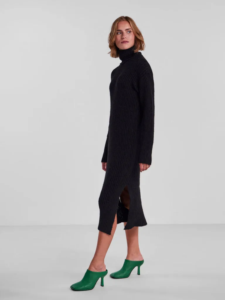 PCLANJA LS KNIT ROLL NECK DRESS