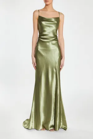 Pippa Sage Green Bridesmaid Cowl-Neck Slip Dress