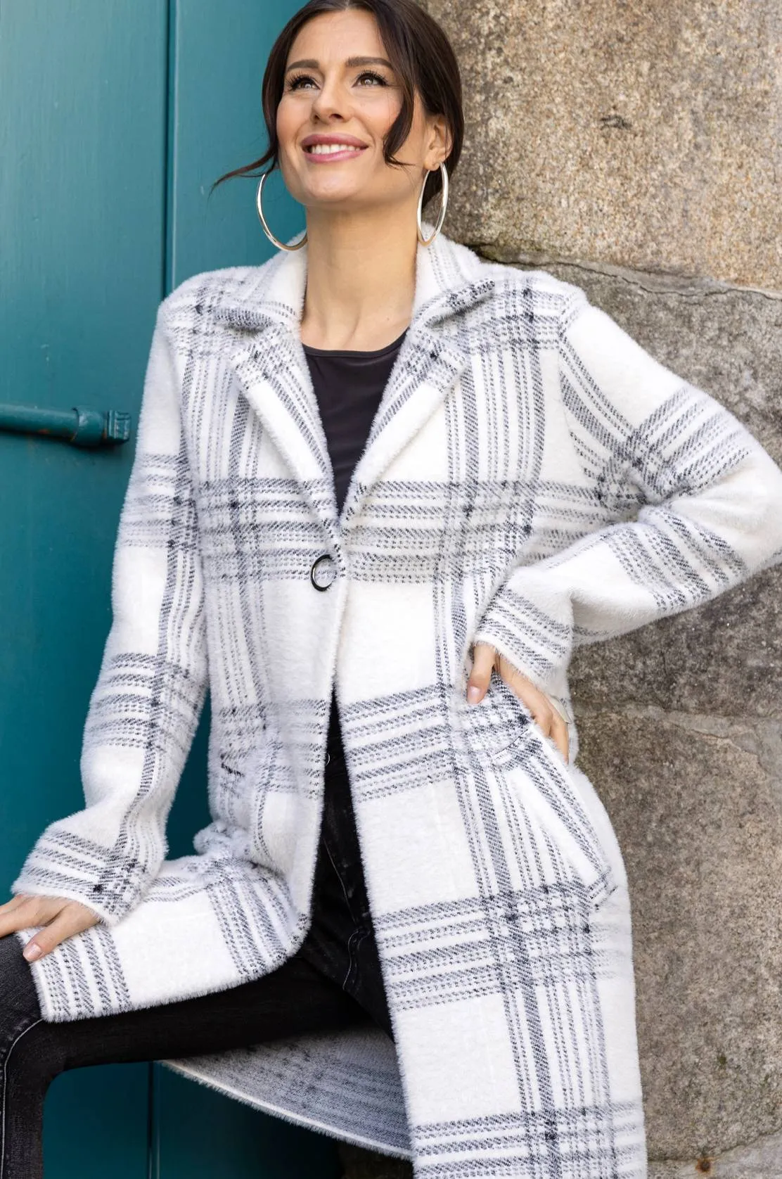 PLAID CARDIGAN