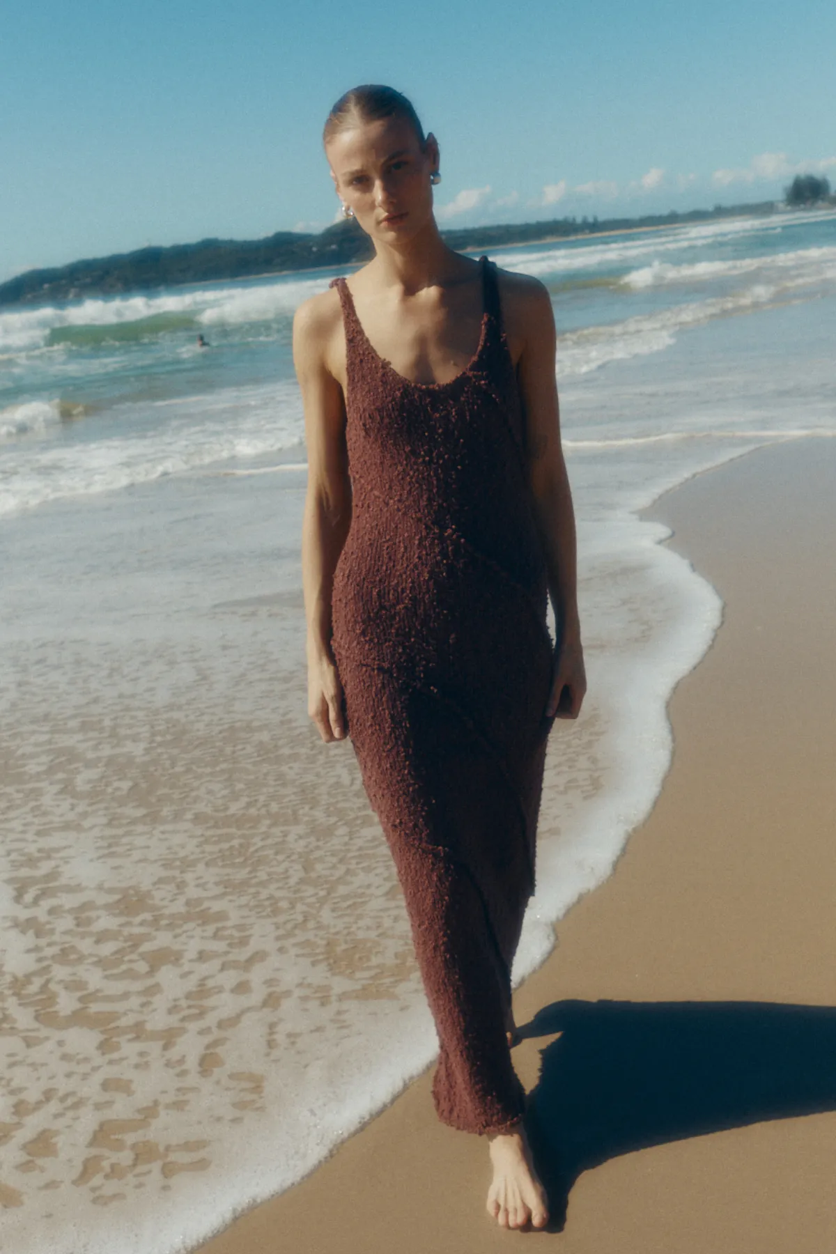 Plum Boucle Knit Dress