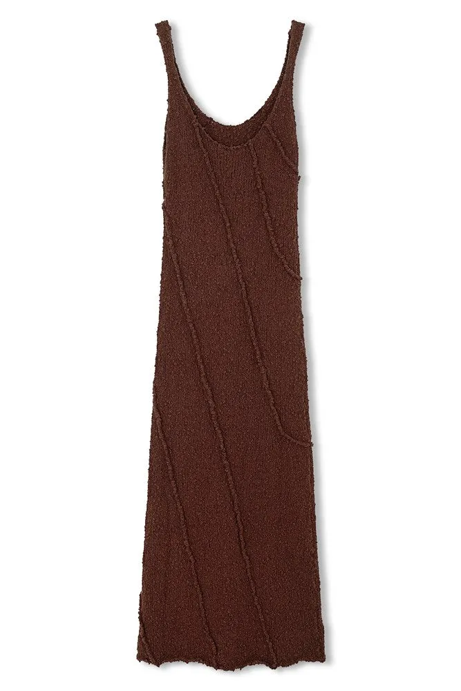 Plum Boucle Knit Dress