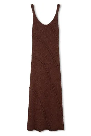 Plum Boucle Knit Dress