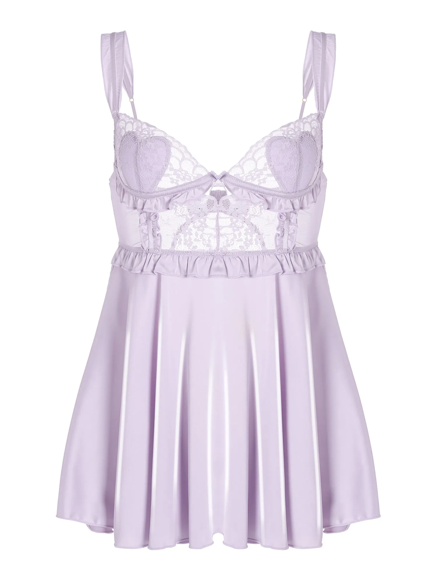 Purple Soft Satin Slip Dress