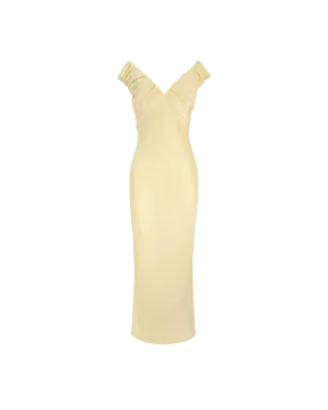 RAQUEL SATIN GOWN BUTTER
