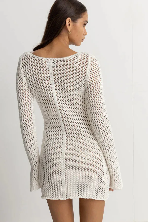 RHYTHM Women's Seashell Crochet Dress Cream