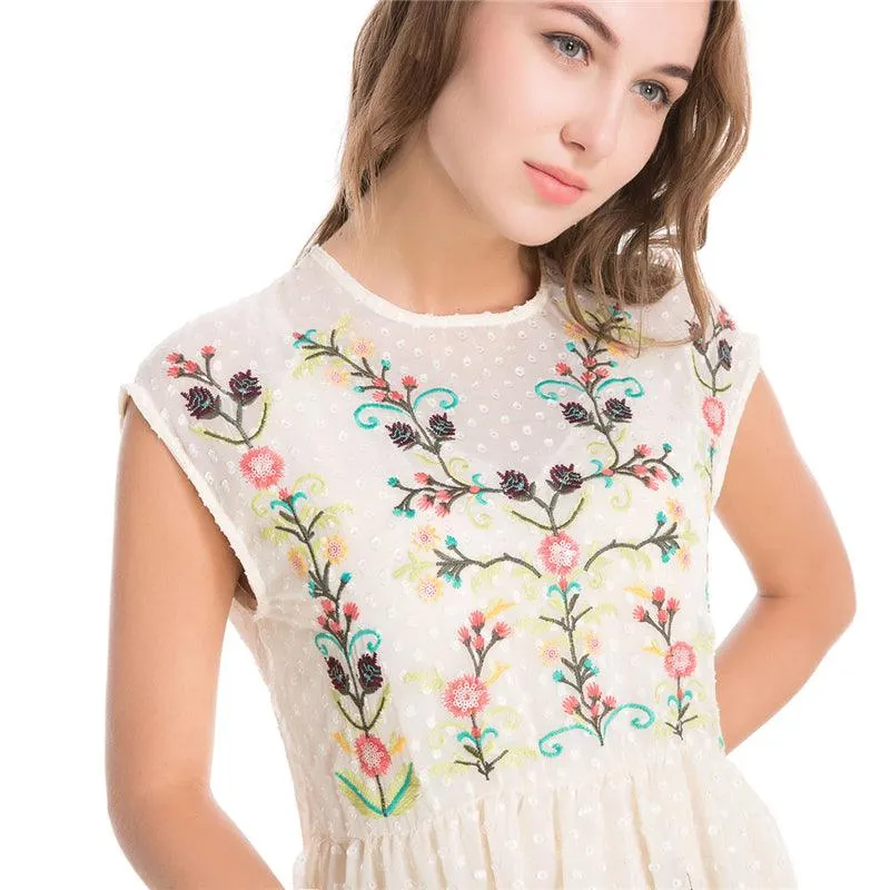 SAVANNAH SWEET FLORL EMBROIDERY DRESS