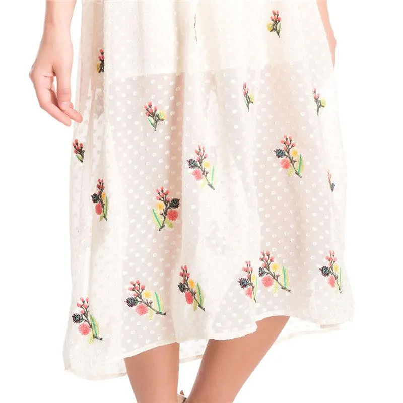SAVANNAH SWEET FLORL EMBROIDERY DRESS