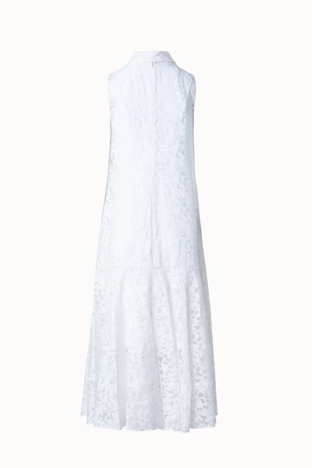 Semitransparent Kaleidoscope Organzino Maxi Dress