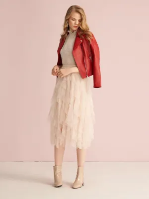 Shearling Short Lapel Jacket