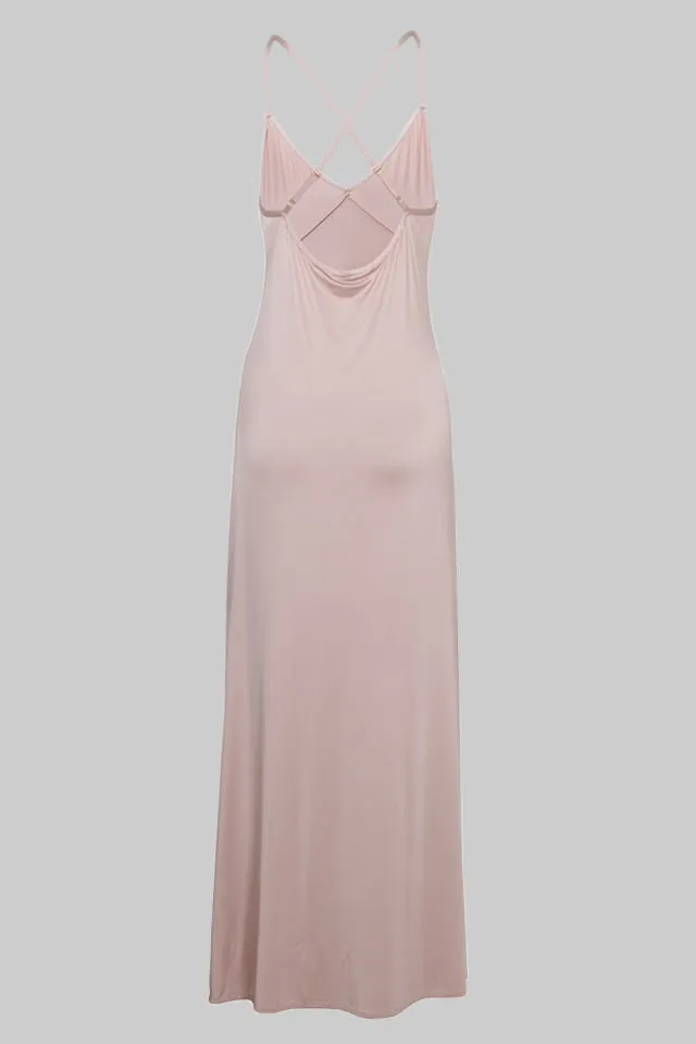 Sienna Dress Maxi - dusty pink