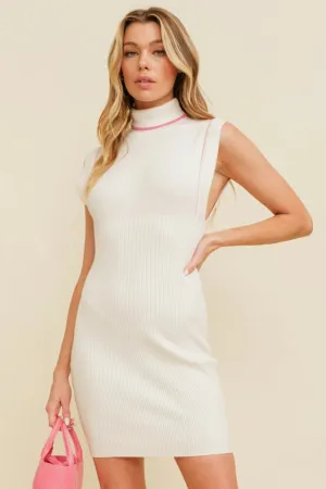 Sleeveless Knit Bodycon Mini Dress.