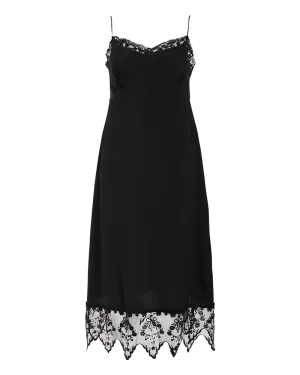 Slip Dress With Lace Trim