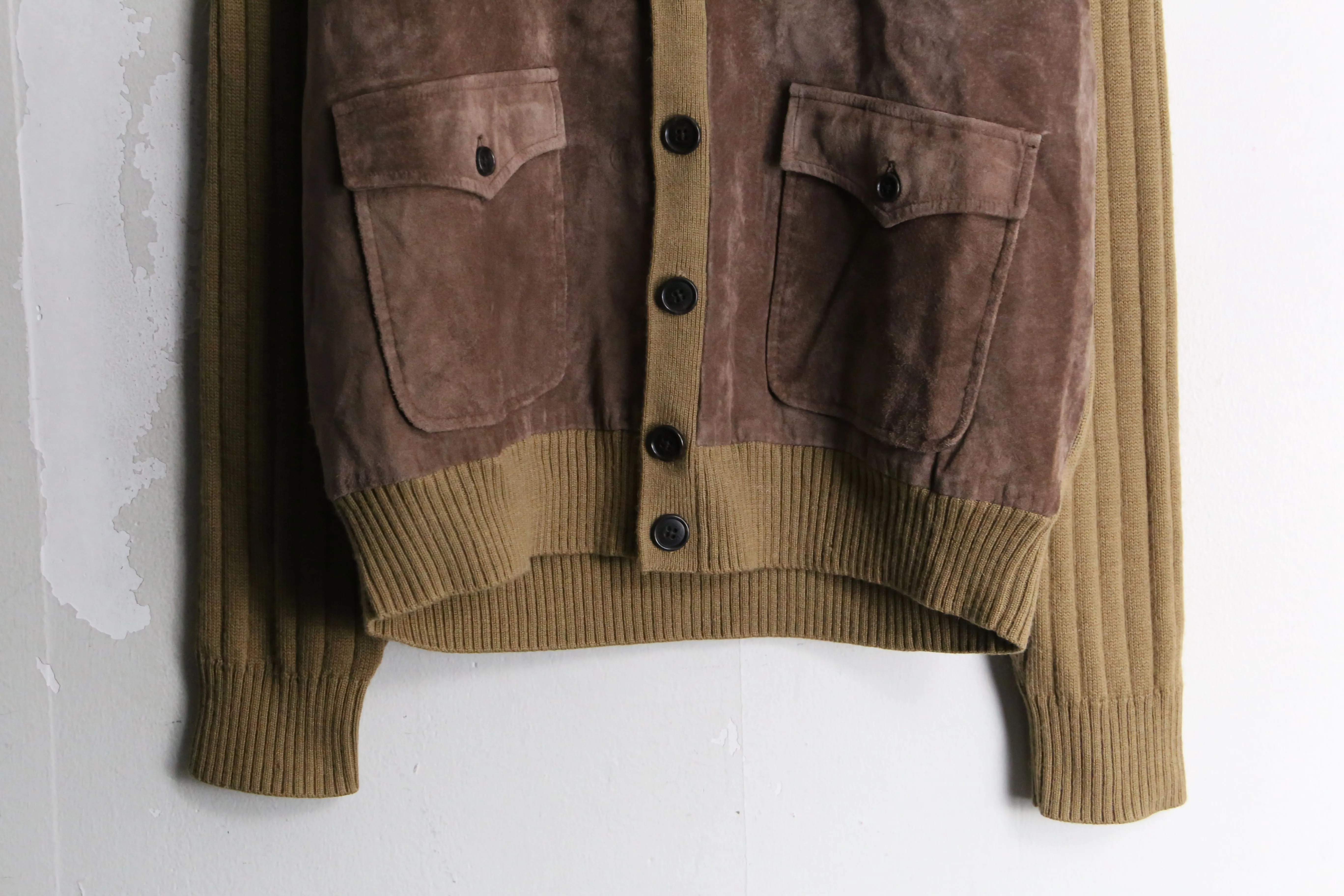 suede switch knit cardigan