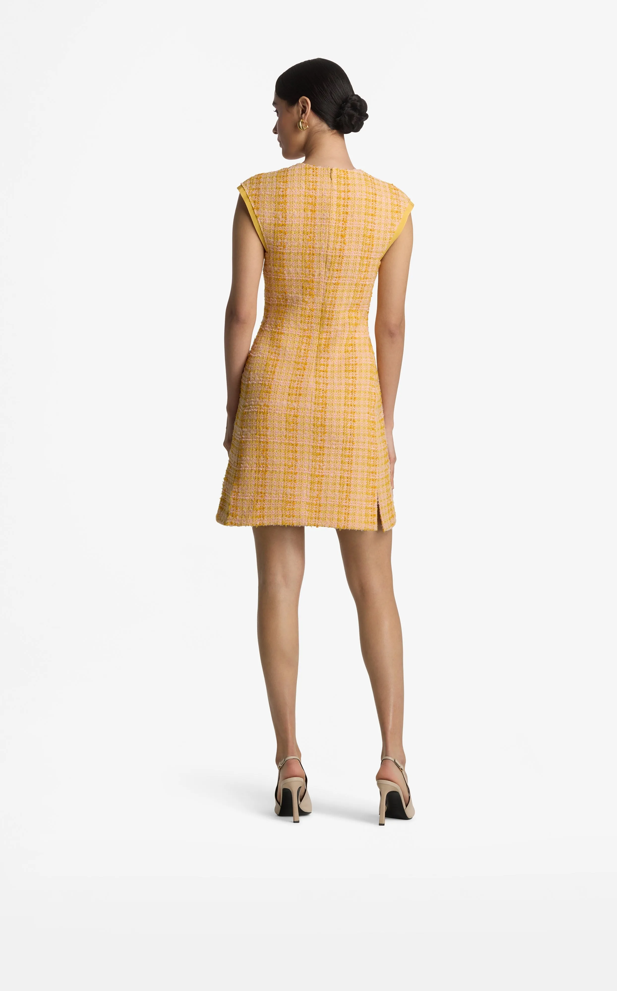Textured Slub Tweed Dress