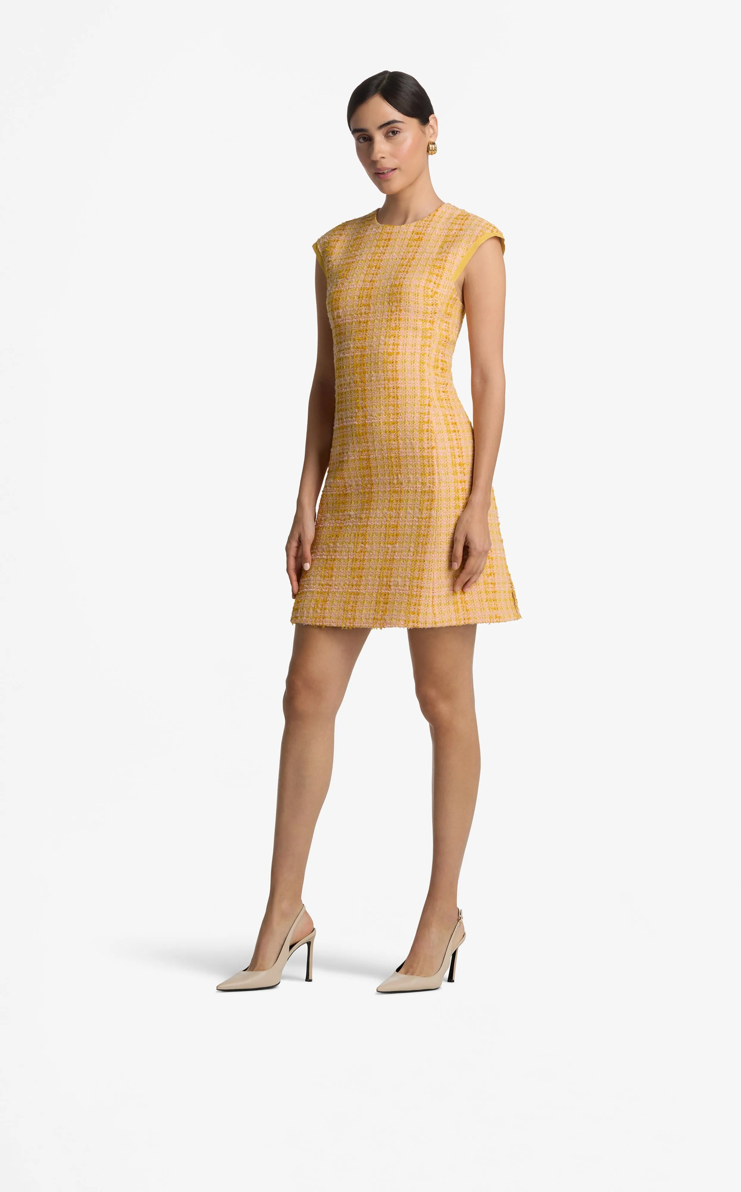 Textured Slub Tweed Dress