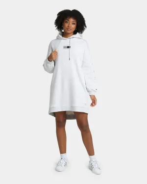 Tommy Jeans Women's Metallic Hoodie Dress Silver Grey Heather
