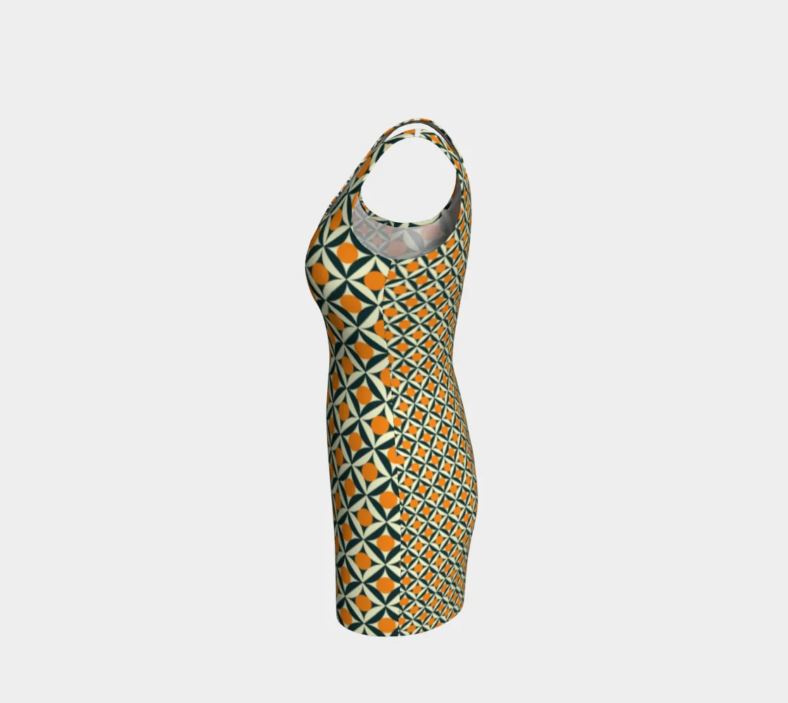 Vintaged Asymmetry Bodycon Dress