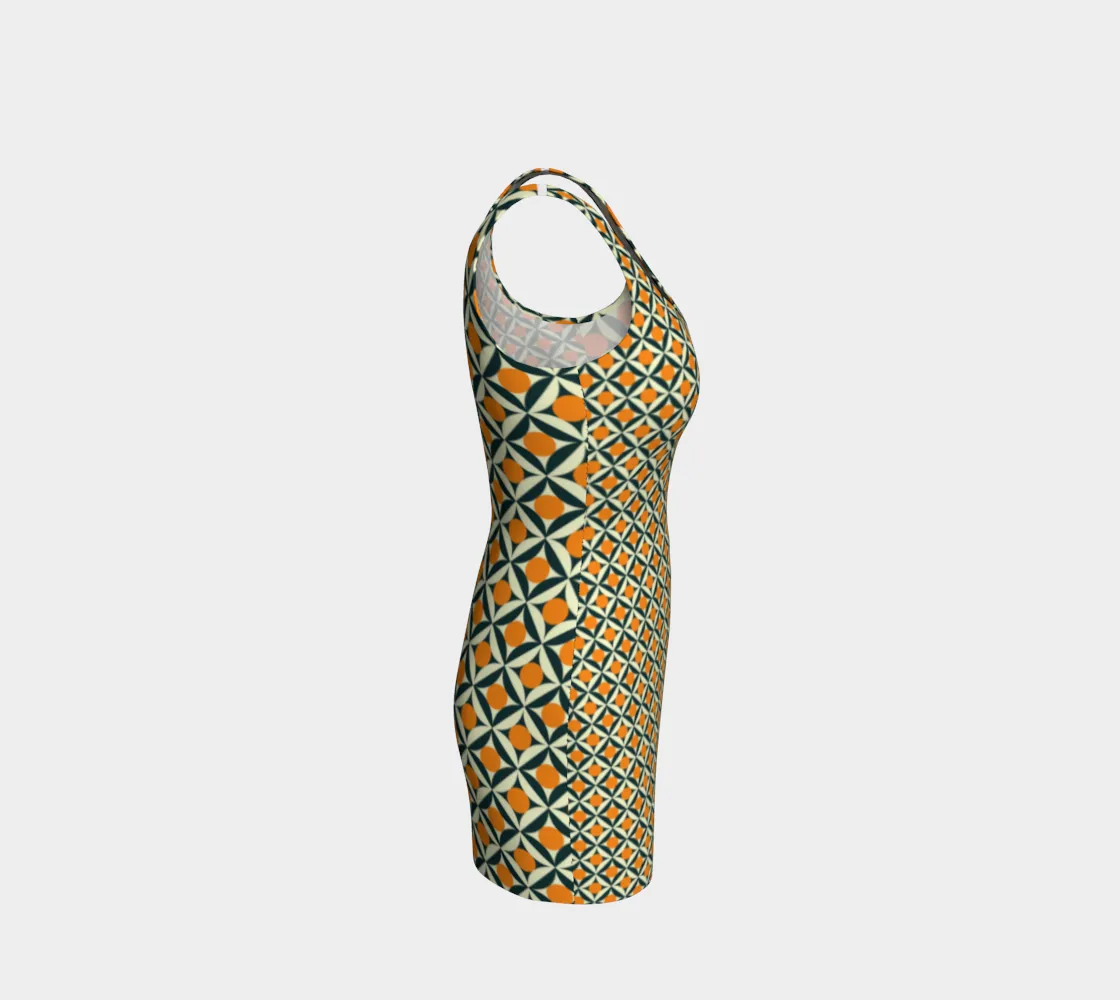 Vintaged Asymmetry Bodycon Dress