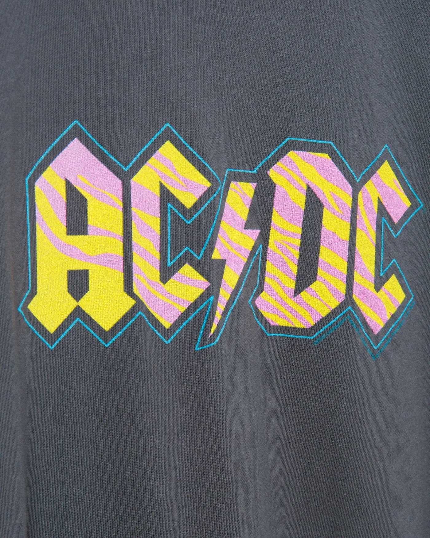Women's AC/DC Neon Zebra Vintage Tee