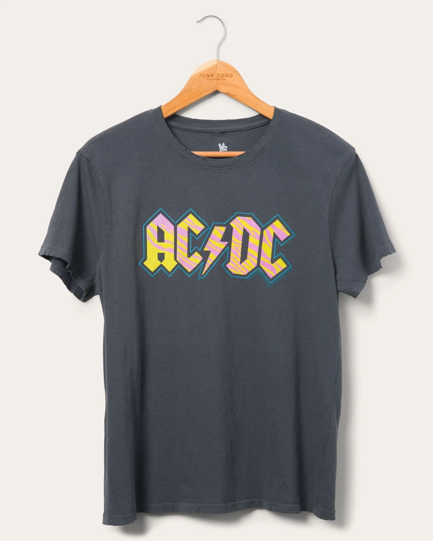 Women's AC/DC Neon Zebra Vintage Tee