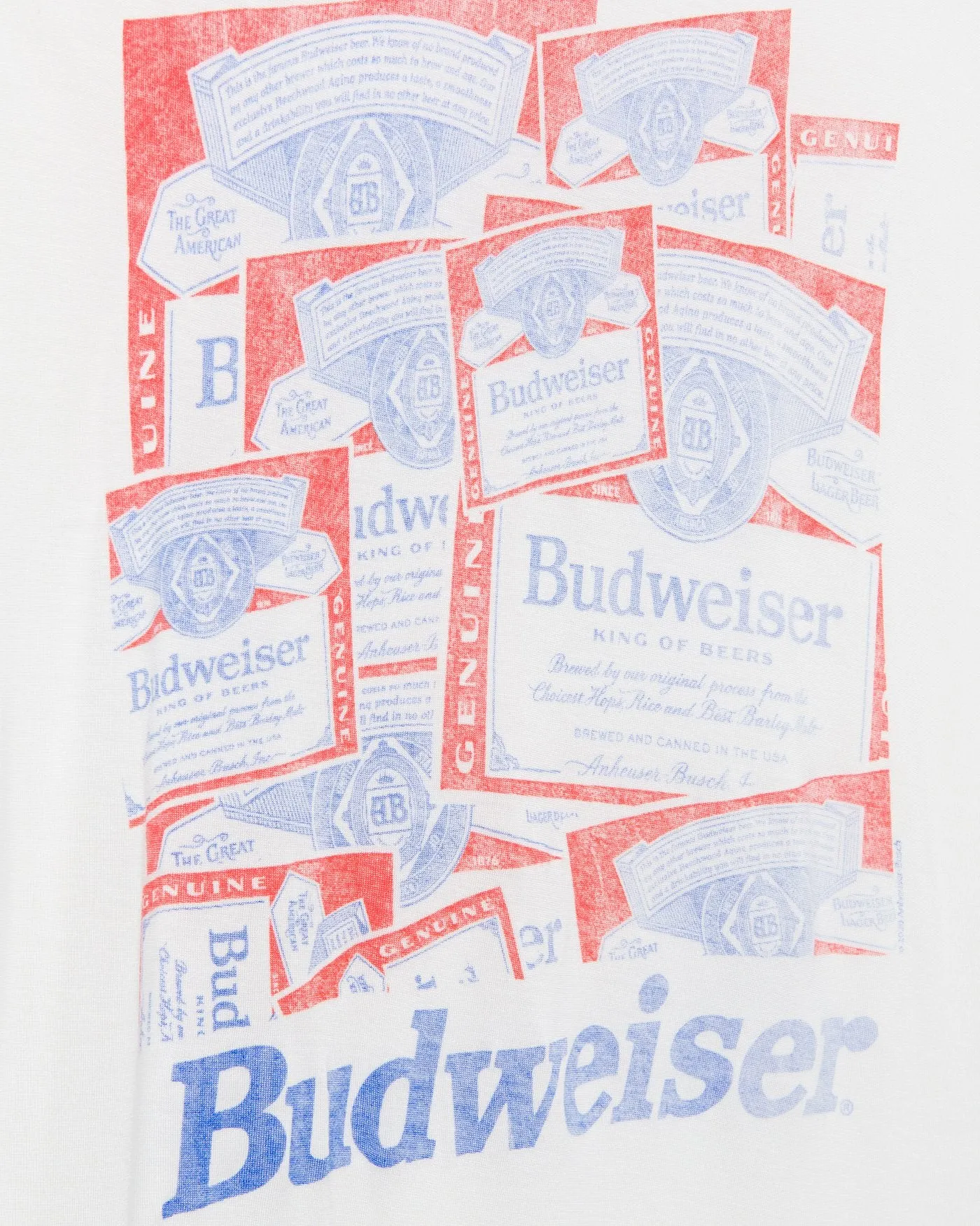 Women's Budweiser Labels Vintage Tissue Tee