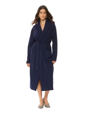 Women's Pure Cashmere Knit Robe Blue