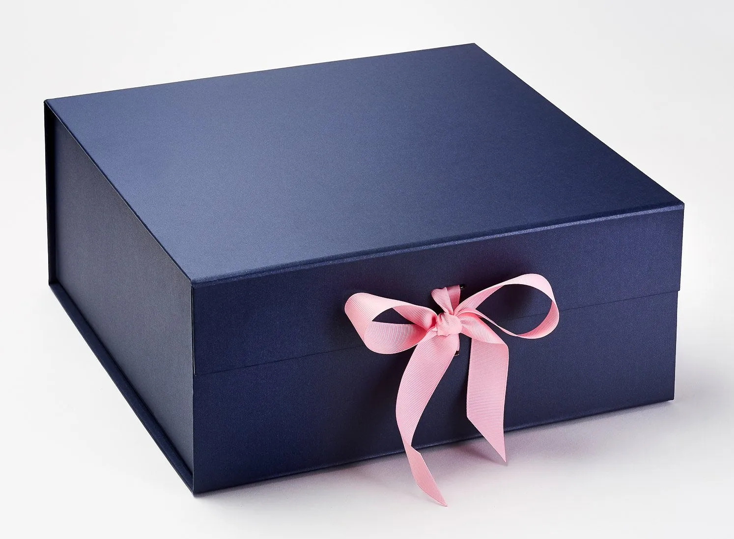 XL Deep Navy Luxury Gift box with magnetic closure, and choice of ribbon (Pack of 12)