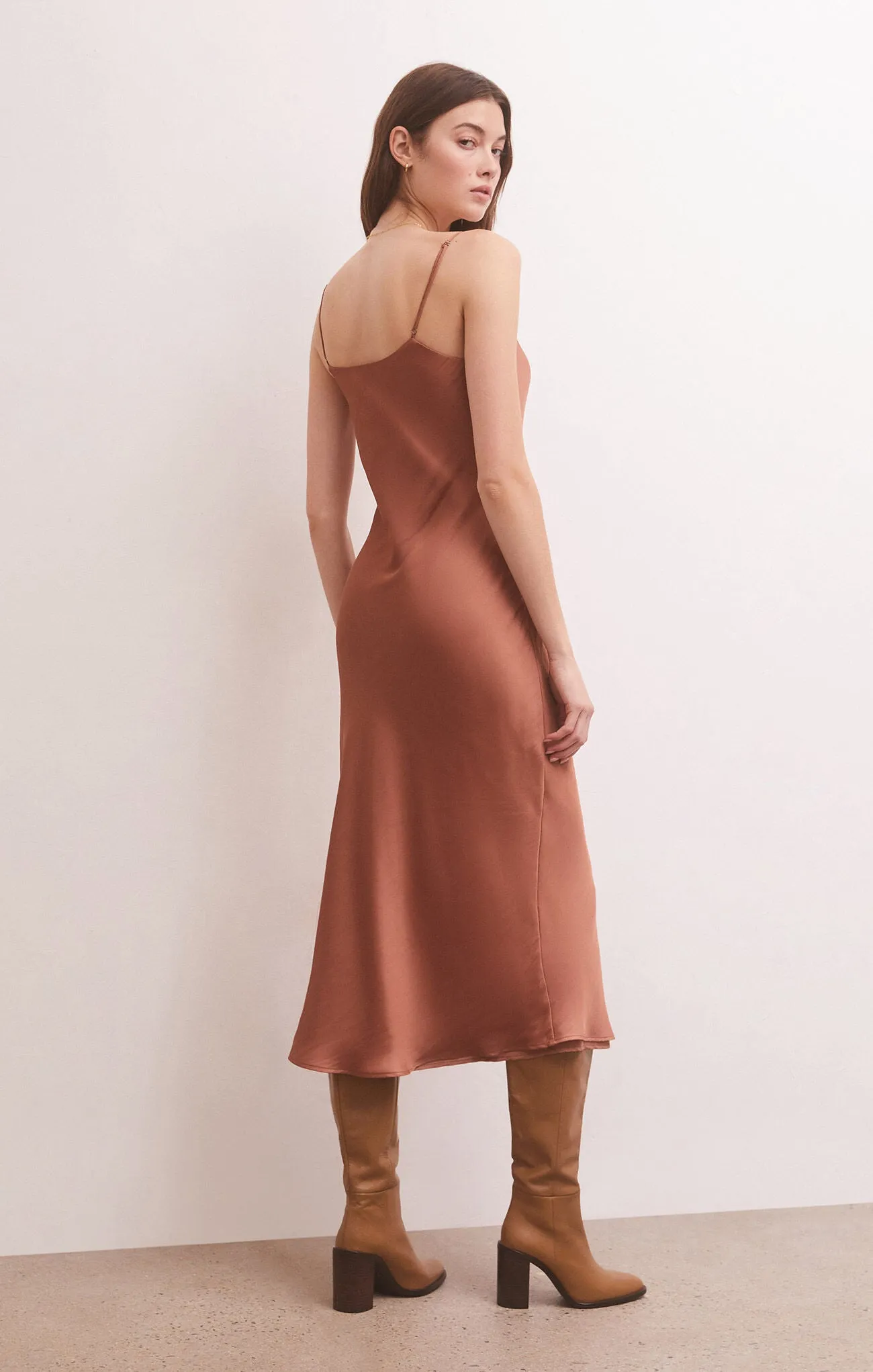 Z SUPPLY - LARK SLIP MIDI DRESS PENNY