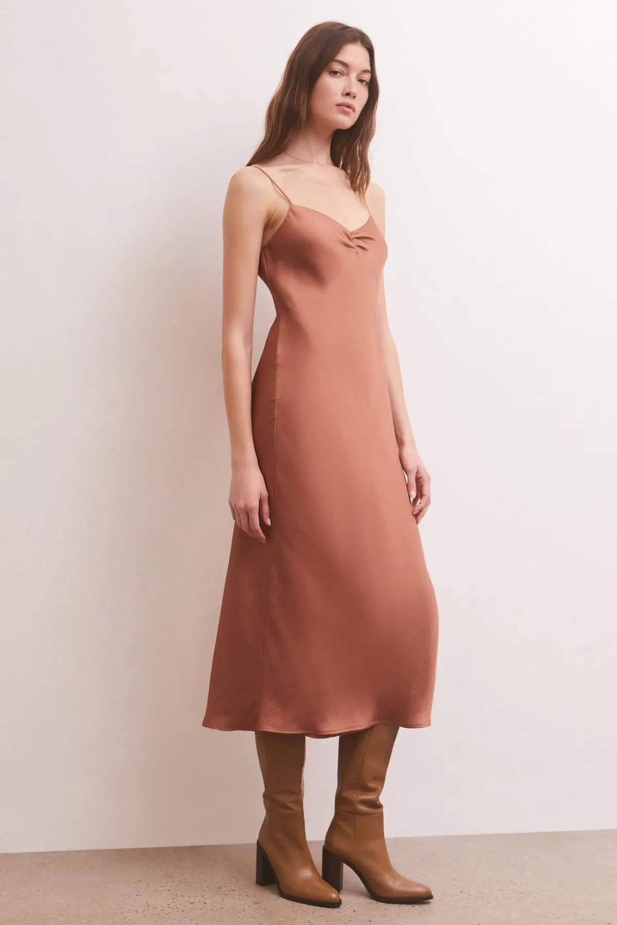 Z SUPPLY - LARK SLIP MIDI DRESS PENNY